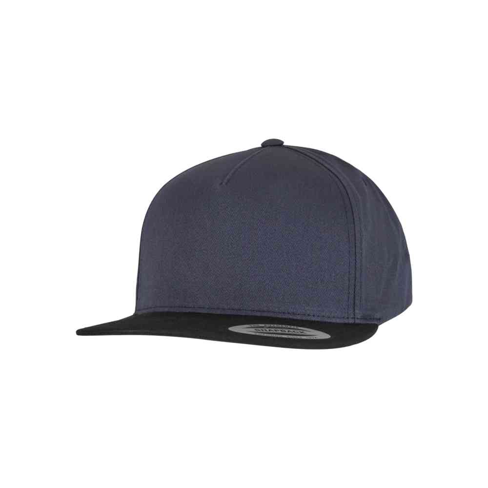 Flexfit - Classic 5 Panel Snapback Cap - Dark blue/Black